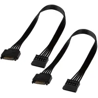 4Pcs SATA Power Extension Cable15 Pin SATA Male To Female Extender Power Cable Adapter For Hard Drive Disk HDDSSD30CM