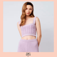 [asv aw22] Ellen cable knit bra top เสื้อเกาะอกผู้หญิง ผ้านิตถัก