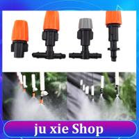 JuXie store 1/4" Garden Irrigation Hanging Fog Sprinkler Nozzle Tee 4/7 Hose Misting Mist Water Sprayer Kits For Garden Greenhouse