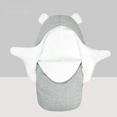 ถุงผ้าการนอนของเด็กทารกผ้าฝ้ายใส่สบายห่อเด็กแรกเกิดที่น่ารักแบบมีหูใส่สบาย