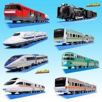 Takara Tomy JR Shinkanse Express Locomotive ของเล่นไฟฟ้ารถไฟแบบจำลองหลากหลายประเภทใช้แบตเตอรี่ใหม่