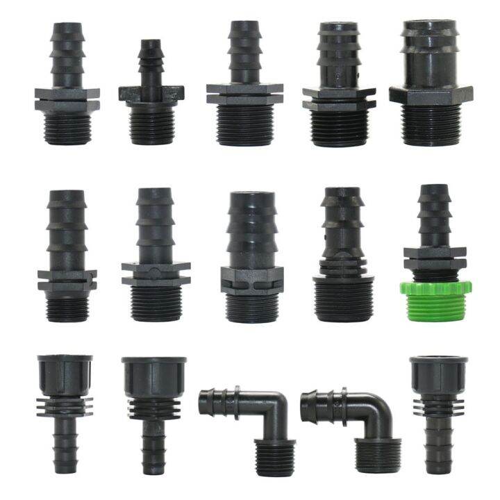 garden-irrigation-tubing-fitting-16-20-25mm-pe-tube-tee-elbow-equal-barb-connector-end-plug-reducer-tee-micro-drip-adapter