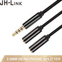 JH-LINK 3.5มม.ชาย2แจ็คตัวเมียสเตอริโอ AUX สายออดิโอ Y Splitter สำหรับ iPhone MP3คอมพิวเตอร์แท็บเล็ตลำโพง3.5สายแจ็คเชื่อมต่อ