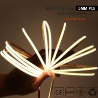 Thin 5mm FOB COB LED Strip 384LEDs/m Soft Flexible Light Bar Warm Cold White RA90 High Bright 3000K 4000K 6000K DC12V/24V