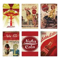 Nuka Cola Metal Sign Shabby Cola Plate Poster Vintahe Bar Pub Cafe Wall Plaques Decor Crafts Tinplate Painting Kitchen Wall Sign