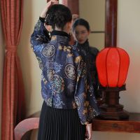 COD Classical printed Womens Chinese-style shirt