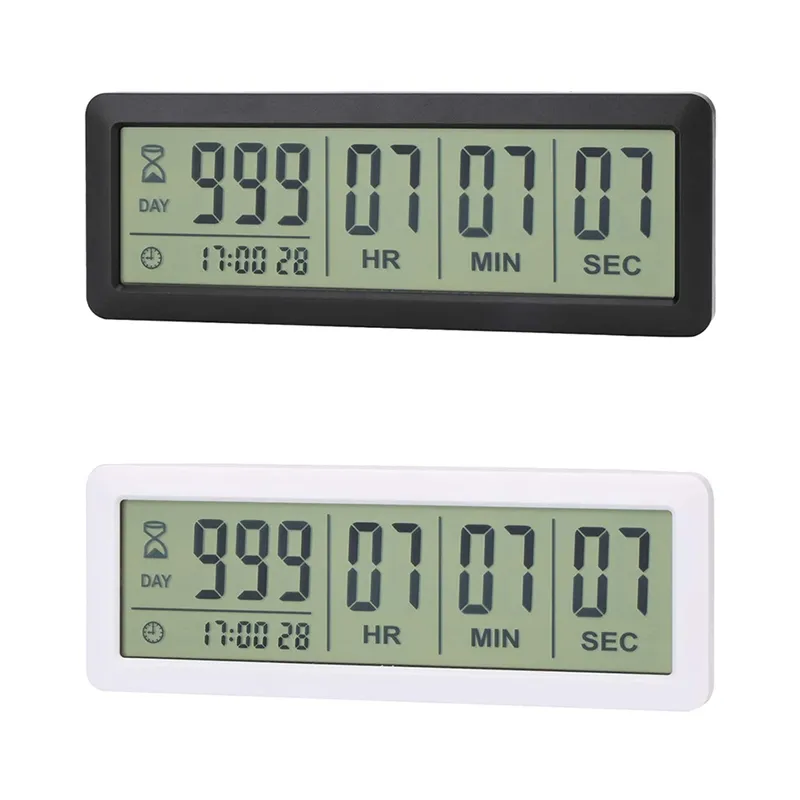 Big Digital Countdown Days Timer Clock - 999 Days Count Down Clock Timer  for Graduation Lab Kitchen (Black)