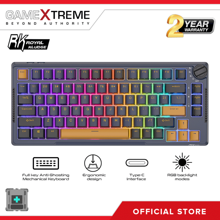 Royal Kludge RKH81 Tri Mode RGB 81 Keys Hot Swappable Mechanical ...