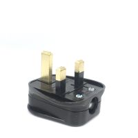 White Black Grounded 250V UK 13A British mains plug 3 Pin fused BS1363 adaptor POWER cable connector wire converter