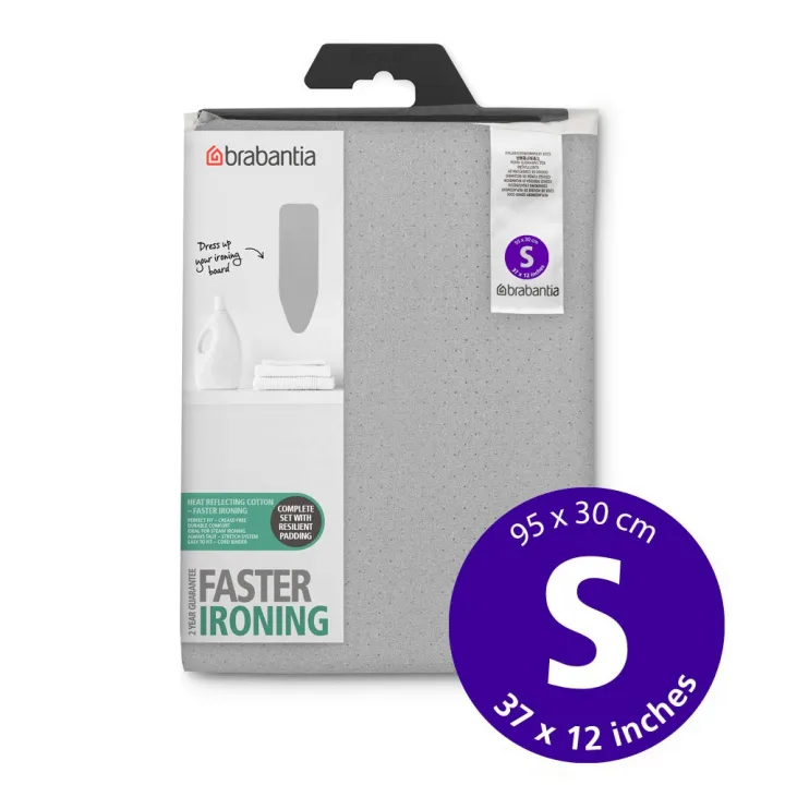 Brabantia Metallized Ironing Board Cover, Size S, 37 x 12 inch, 95 x