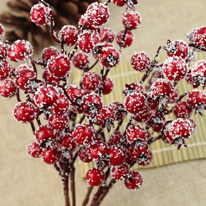 CW】 Christmas Artificial Berry Flowers Red Berries Decoration For ...
