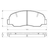 ผ้าดิสเบรคหน้า MAZDA B2200 กระบะ 1981-1985 รถตู้ E1600 E2000 E2200 NTN