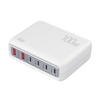 Ilepo 100W เครื่องชาร์จ Usb Type C Pd ที่ชาร์จ6พอร์ตสำหรับ Desktop Pro Station 13ชาร์จ Iphone 14ได้อย่างรวดเร็ว