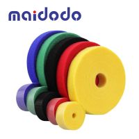 2M/5M DIY Reusable Nylon 10MM Cable Ties Manager Winder Cable Clip Ties Velcro Strap Ribbon Wire Office Desktop Management