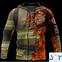 3D HOODIE-  XZX180305   Customize Name Firefighter 3D Hoodie 36