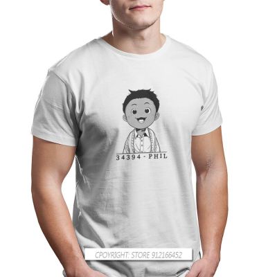 Phil Tshirt For Male The Promised Neverland Emma Ray Norman Anime Camisetas Style Basic T-Shirt Homme Print Loose