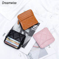 Dreamwise Dompet Koin หนังแกะสำหรับแฟชั่นสำหรับผู้หญิงปักลายสก๊อตหนังวัวแท้ที่ใส่การ์ดขนาดเล็ก2067