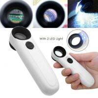 JIYAN2866 Professional Jewelry LED Light Handheld 40X Loupe Loop Magnifier Loupe Microscope Multifunction Zoom Lens