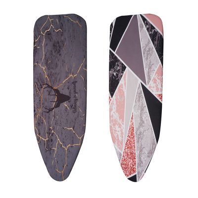 2Pcs 140X50CM Fabric Marbling Ironing Board Cover Protective Press Iron Folding for Ironing Cloth Guard Protect - 1 &amp; 5