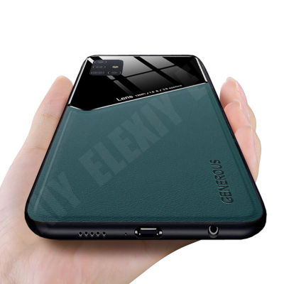 สำหรับSamsung Galaxy A51 A71 เคสโทรศัพท์แม่เหล็กที่มองไม่เห็นเคสโทรศัพท์หุ้มหนังบางขอบซิลิโคนอ่อนนุ่มHPโทรศัพท์มือถือปกหลัง