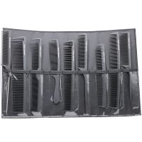 【CC】 Hairdressing Carbon 9pcs Combs Set With Fibre Heat-Resistant Stylist Favorite Comb