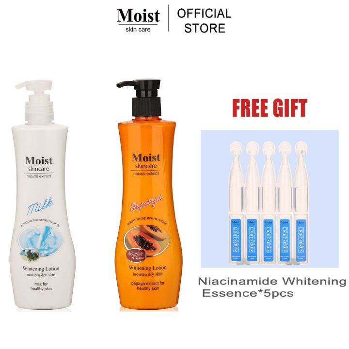 Moist Skin Care Whitening Pump Lotion Milk & Papaya 310ml good smell M