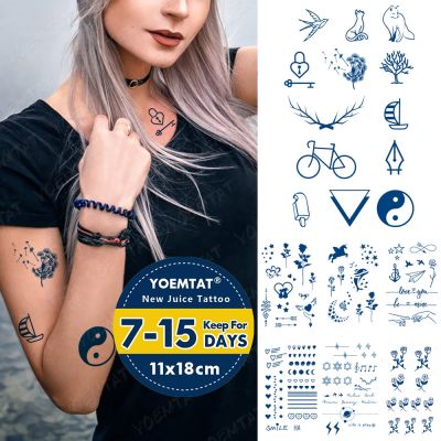 hot！【DT】♗◕▤  Semi-Permanent Temporary Sticker Ink Lasting Herbal Tattoos Men Tatto