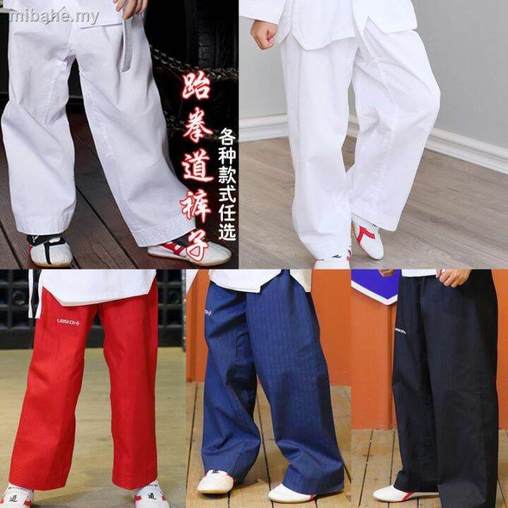 Taekwondo Pants Suit Black Red Yellow Blue Children’s Adult Training