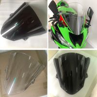 ☋กระจกบังลม ZX6R พลาสติก ABS สำหรับ2019 2020 2021 2022 2023 Kawasaki Ninja 636 ZX แบบใส6R