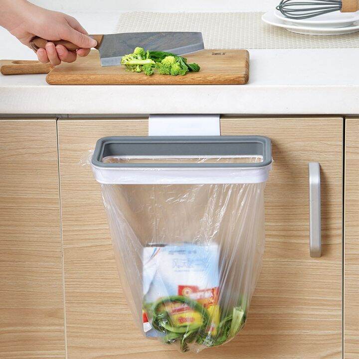 portable-plastic-garbage-hanging-bag-kitchen-trash-storage-rack-convenient-cabinet-door-basket-scouring-pad-dry-shelf-holder