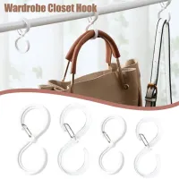 S-Shaped Card Position Hook Wardrobe Closet Hook Household Snap N4I5 Ring Punch-Free Storage Coat Hat Tie Rack D8Y9