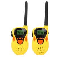 2ชิ้นเด็กมินิ Walkie Talkies ของเล่นเด็กวิทยุอิเล็กทรอนิกส์อินเตอร์โฟนเสียงกลางแจ้งจอแสดงผล LCD พูดคุย