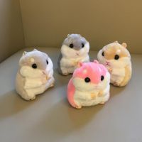 【CW】○  11cm New cute soft plush hamster doll bag key pendant grasping machine