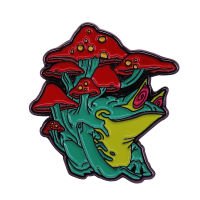 Magic Nature Spring Spirit Mushroom Enamel Pin Amanita Muscaria brooch Forest Jewery