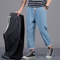 【YD】 10XL Oversized Ankle jeans Mens Size 48 Denim Pants Mens Clothing Streetwear Male Fashion Loose Trousers