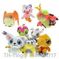 【hot】▥ﺴ  12cm 8Styles Digimon Gabumon Agumon Gomamon Piyomon Palmon Patamon Pendant Soft Stuffed Kids