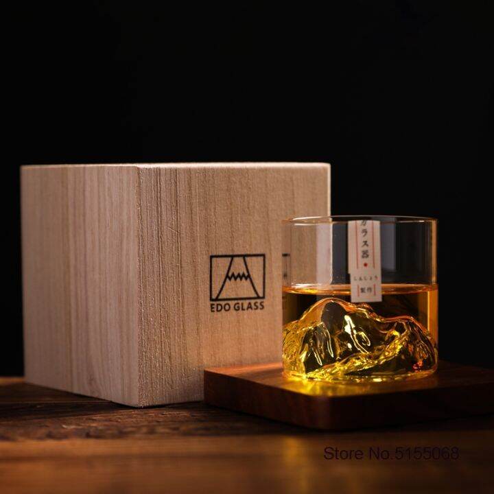 high-end-cups-ญี่ปุ่น3-dwhisky-แก้วขายแฟชั่น-whiskyglasses-วิสกี้แก้ว-woodenbox-วอดก้าถ้วยแก้วไวน์