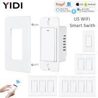 【YD】 US AU BR Tuya 3 Way WiFi Push Wall Mount Down 110V 230V