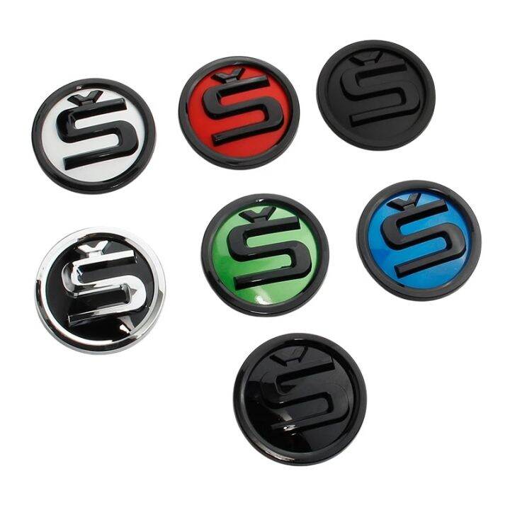10cm 9cm 8cm S Front logo Rear emblem for Skoda Octavia Fabia Superb