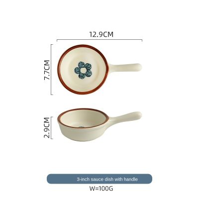 Blue Flower Japanese Style Bowls and Dishes Tableware Set Household Ceramic Rice Bowl Soup Bowl Dish Fish Plate Bowl and Plate