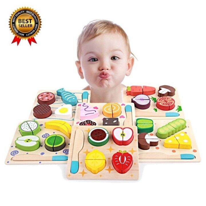 Wooden Play Food Sets - Montessori Toys For Kids UK | Ubuy