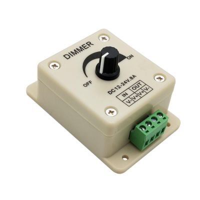 LED Stepless Dimming Switch สำหรับ DC 12-24V 8A หมุนลูกบิด Dimmer LED ความสว่าง Controller สำหรับหลอดฮาโลเจน LED Mercedesc