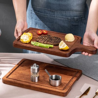 [COD] Sapele Steak Plate Rectangular Wood Pizza Holder Board