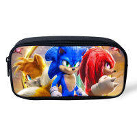 【cw】Sonic Print Pencil Bag New Pattern Fashion Pen Pouch Cases Zipper Durable Kids Teenager Gift Organizer ！