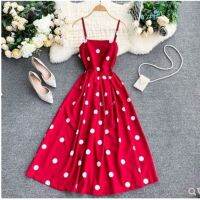 COD DSFDGESERRRRR Vacation Beach Dress Retro Sexy Backless Sleeveless Sling Dress Korean Fashion Casual Dresses