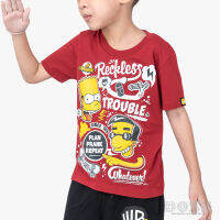 DOSH BOYS T-SHIRTS THE SIMPSONS เสื้อยืคอกลม แขนสั้น  เด็กผู้ชาย FSIBT5055-RE