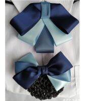 Model nurse post its net CCB bank neckties headdress flower blue suit tie female shirts accessories