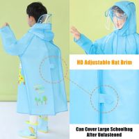 Raincoat For Kids With Schoolbag Position Children Raincoat Cartoon Rainsuit with Schoolbag Bit