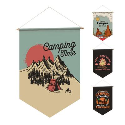 Camping Garden Flag Camping Yard Outdoor Flag Portable Bonfire Campfire Yard Flag Signs Travel Trailer Flag for Campers Campsite RV Yard vividly
