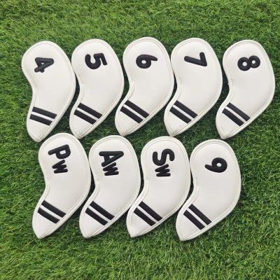 ∋♗✾ PU iron set golf iron set general club head set simple club cover protective cover Golf iron covers golf club head covers